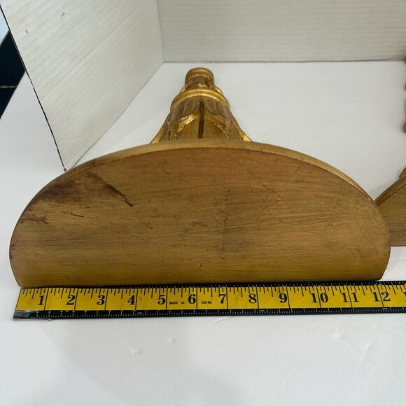 Vintage Ornate Wood Wall Shelves Hand Crafted Made in Italy Gold Gilded Finish - Picture 9 of 12